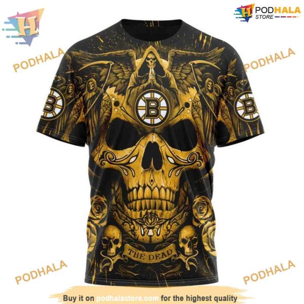 Personalized NHL Skull Artwork Boston Bruins Hoodie 3D, Specialized Merchandise