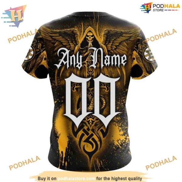 Personalized NHL Skull Artwork Boston Bruins Hoodie 3D, Specialized Merchandise