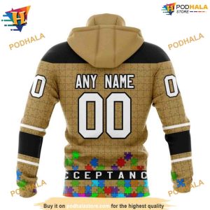 Personalized NHL Unisex Kits Hockey Autism Anaheim Ducks Hoodie 3D 2
