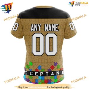 Personalized NHL Unisex Kits Hockey Autism Anaheim Ducks Hoodie 3D 4