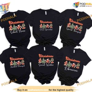 Personalized Name Job Group Christmas School Shirt Moscot Christmas School Staff Tee 2