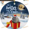 Personalized Name Life is Better with Blue French Lop Rabbit Christmas Ornaments