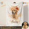 Personalized Pet Memorial Photo Blanket, Dog Loss Gifts, Angel Dog With Wings Blanket