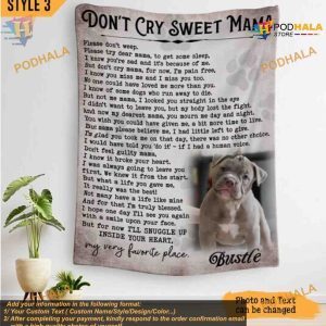 Personalized Pet Memory Blanket, Dog Loss Gift, Custom Photoized Pet Memorial