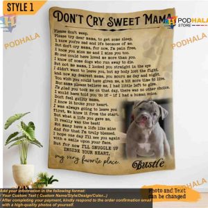 Personalized Pet Memory Blanket Dog Loss Gift Custom Photoized Pet Memorial 2