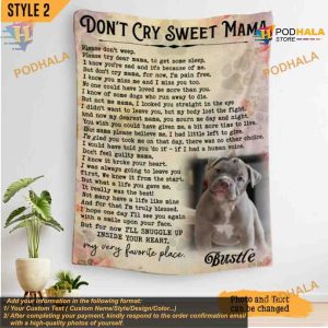 Personalized Pet Memory Blanket Dog Loss Gift Custom Photoized Pet Memorial 3