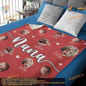 Personalized Photo Blanket Custom Baby Photo for Grandma Mothers Day Gift 3