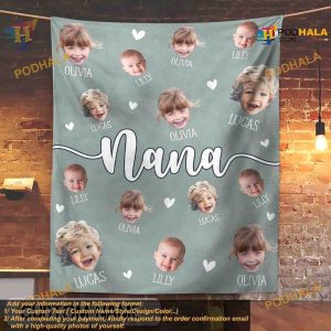 Personalized Photo Blanket Custom Baby Photo for Grandma Mothers Day Gift 4