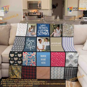 Personalized Photo Blanket Nurses Gift Birthday or Christmas Present 2