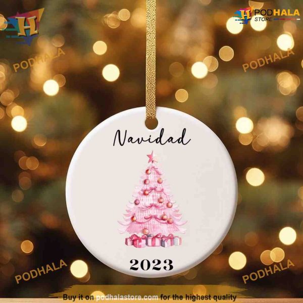 Personalized Pink Christmas Tree Ornament 2023, Barbie Ornament