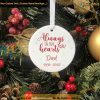 Personalized, Printed Christmas Tree Bauble - Always in our Hearts Dad
