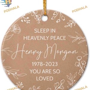 Personalized Sleep in Heavenly Peace 2023, Loved One Memorial Christmas Ornament