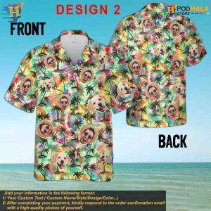 Personalized Tie Dye Hawaiian Shirt 80s 90s Retro Custom Face Shirt Birthday Gift 2