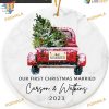Personalized Wedding Gifts, Our First Christmas Married 2023, Custom Couple's Ornament