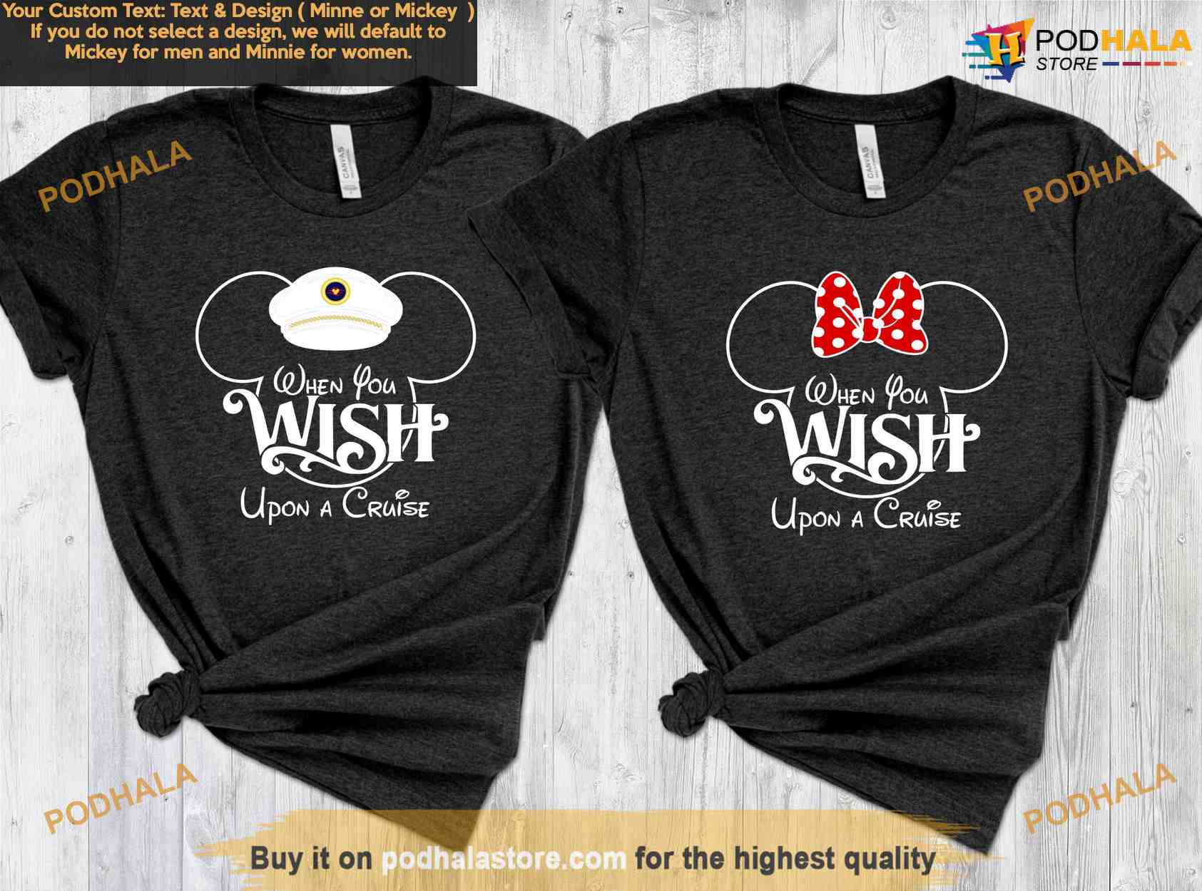 Personalized Wish Upon A Cruise Shirt, Custom Disney Cruise 2023, Disney  Captain Shirt - Podhalastore
