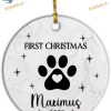 Pet First Christmas Ornament 2023, New Dog Owner Personalized Ceramic Keepsake