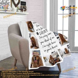 Pet Memorial Fleece Blanket Loss Souvenir Custom Photo Collage Pet Lover Unique 4