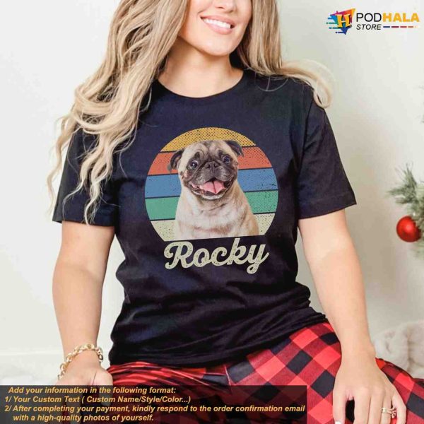 Pet Photo Personalized T-Shirt, Custom Christmas Shirt for Pet Lovers
