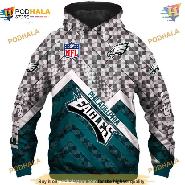 Philadelphia Eagles 3D Hoodie S-5XL Size, NFL Eagles Clothing