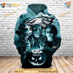 Philadelphia Eagles Horror Night Halloween Hoodie Eagles Merchandise 1