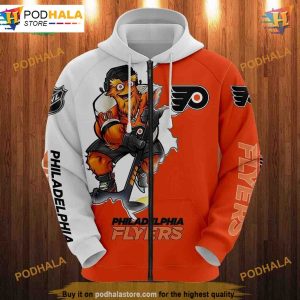 Philadelphia Flyers 3D Hoodie Cartoon Graphic Sweatshirt for Fans 3