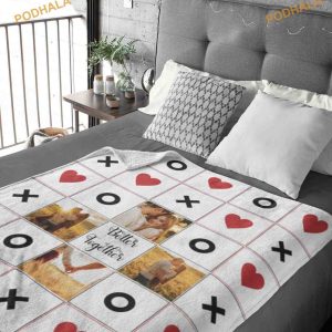 Photo Collage Heart Circle Icon Blanket Memory Keepsake Unique Christmas Family Couple Gift 2