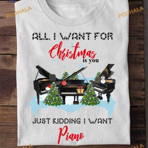 Pianist's Christmas Dream Shirt, Wishing for Keys This Xmas