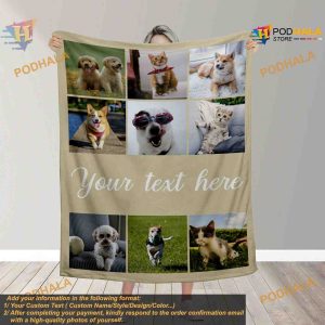 Picture Blanket Custom Family Collage Dog Photo Face Blankets 5