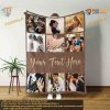 Picture Blanket With Text, Personalized Photo Collage, Best Friend Christmas Gift
