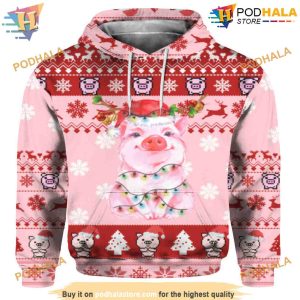 Pig 3D Funny Hoodie Christmas, Xmas Gifts