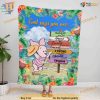 Piglet & Pooh Custom Anniversary Blanket, Funny Xmas Gifts