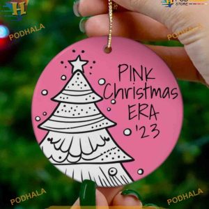 Pink Christmas Era Ornament 2023, Family Tree Decoration