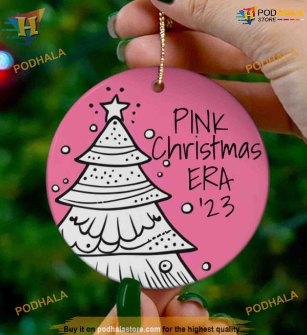Pink Christmas Era Ornament 2023, Family Tree Decoration