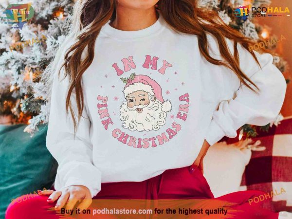 Pink Christmas Era Sweatshirt, Best Family Christmas Gifts