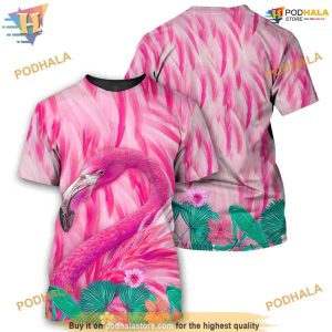 Pink Flamingo Full All Over Printed Funny Animal 3D Hoodie Sweatshirt 3