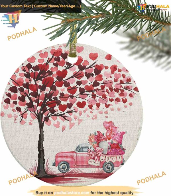 Pink Gnomes Valentine 2023 Ornaments, Family Tree Decoration Essentials