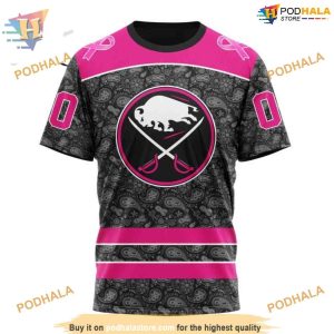 Pink In The Rink Breast Cancer NHL Special Buffalo Sabres 3D Hoodie 3