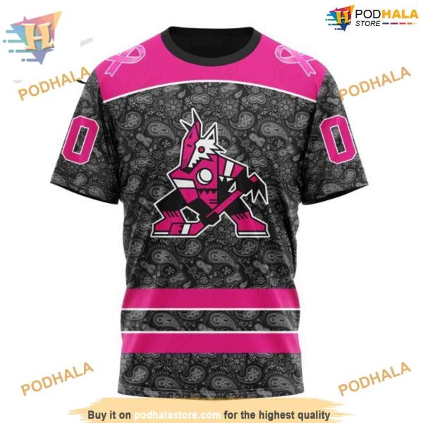 Pink In The Rink NHL Breast Cancer Arizona Coyotes Hoodie 3D, Special Arizona Coyotes Apparel