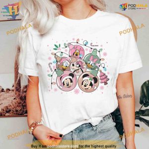 Pink Mickey and Friends Christmas Ornament Shirt Family Christmas Shirt Ideas 2