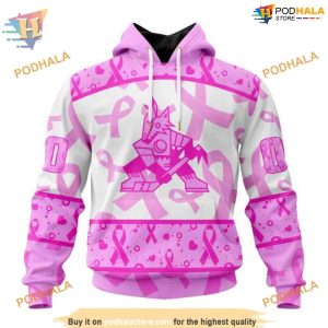 Pink October Breast Cancer NHL Arizona Coyotes Hoodie 3D Special Arizona Coyotes Apparel 1