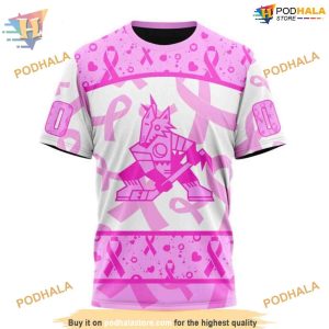 Pink October Breast Cancer NHL Arizona Coyotes Hoodie 3D Special Arizona Coyotes Apparel 3
