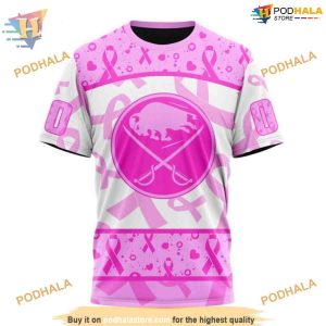 Pink October Breast Cancer NHL Buffalo Sabres 3D Hoodie Awareness Gear 3
