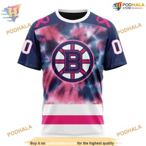 Pink October Breast Cancer Special Personalized NHL Boston Bruins Hoodie 3D 3