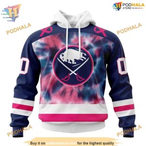 Pink October Fight Cancer Personalized NHL Buffalo Sabres 3D Hoodie 1