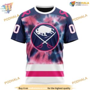 Pink October Fight Cancer Personalized NHL Buffalo Sabres 3D Hoodie 3