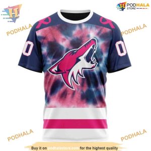 Pink October NHL Breast Cancer Arizona Coyotes Hoodie 3D Personalized Arizona Coyotes Gear 3