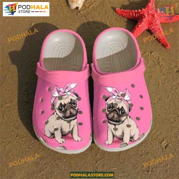 Pink Pug Lover Crocs Comfortable Crocband Clog for Men & Women