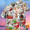 Pit Bulls Christmas Aloha Shirt Style, Santa Claus Hawaiian Shirt
