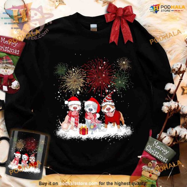 Pitbull Dog Christmas Shirt, A Loyal Family Funny Christmas Shirt