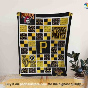Pittsburgh Football Legacy Retro Pirates Fleece Blanket, Funny Christmas Gift